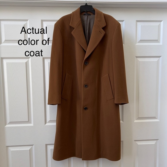 Hugo Boss Other - Hugo Boss De Tomaso Vintage Brown Wool Over Coat, Made in Italy, Size 42R